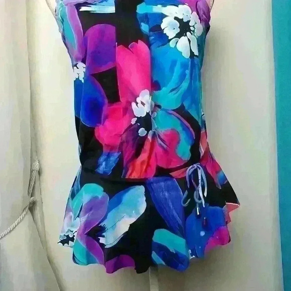 Maxine Of Hollywood Sz 6 Bathing Swim TOP - Picture 6 of 8